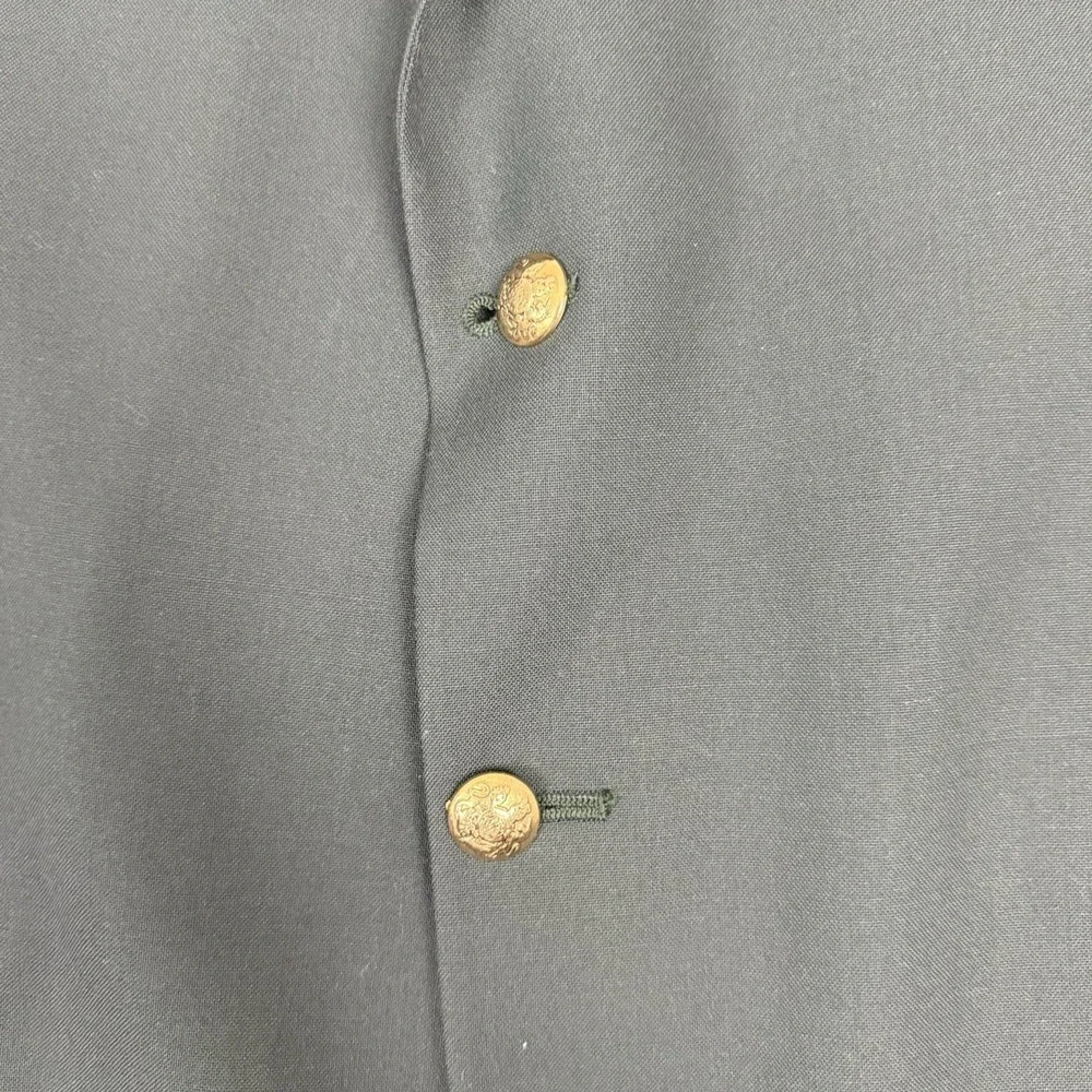 VTG 80s Corbin Platinum Green Blazer Sport Coat GBC Crest Gold Buttons 44L Union